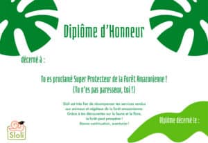 Diplôme de Protecteur de la forêt