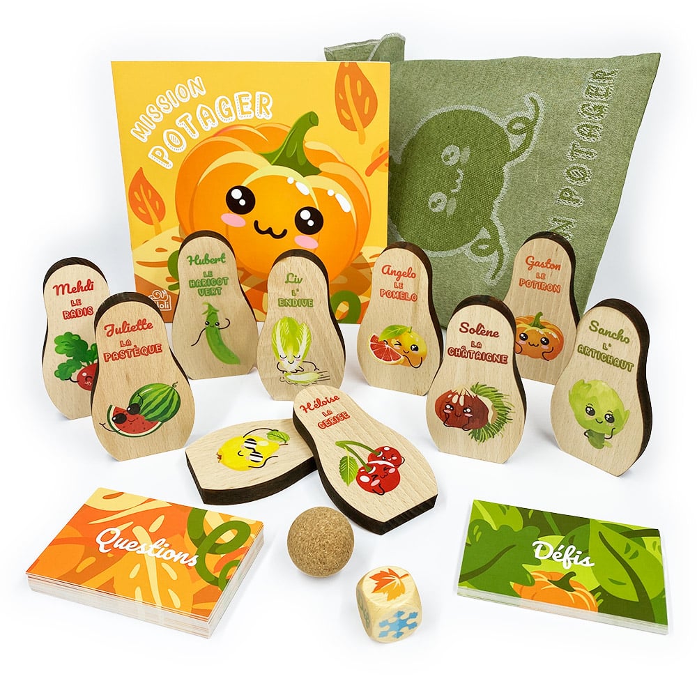 Jeu De Quilles En Bois Pour Connaitre Les Fruits Et Legumes De Saison