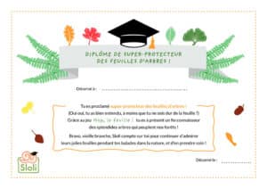 Diplôme de protecteur des arbres