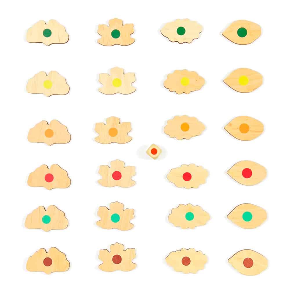 Jeu sur les feuilles des arbres