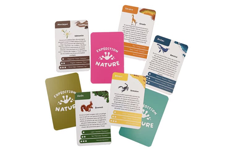 Cartes du jeu Expédition nature