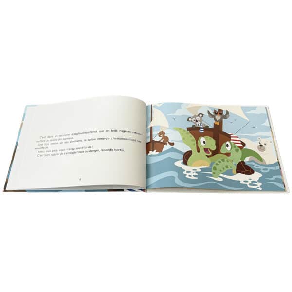 Livre pour enfant avec des tortues