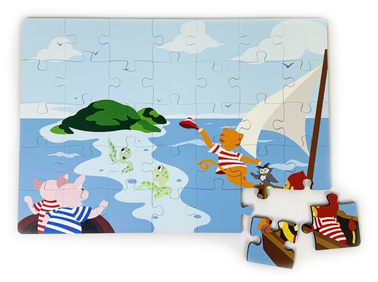 Puzzle géant avec des tortues