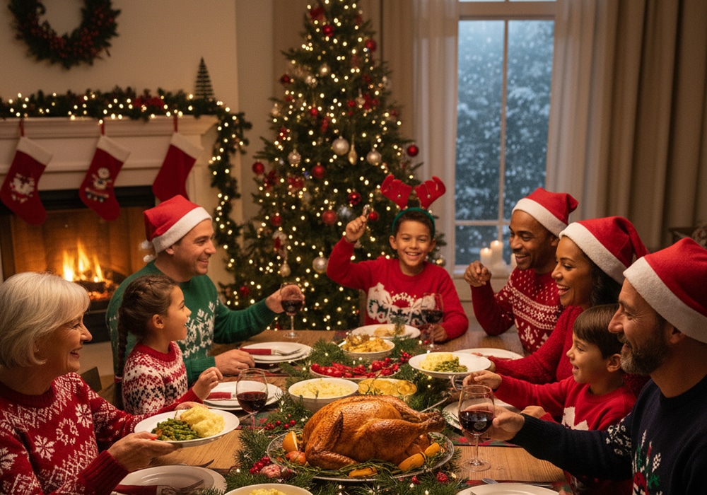 Soir de Noël en famille