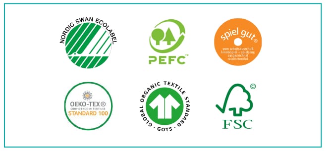 Eco-labels sur les jouets pour enfants